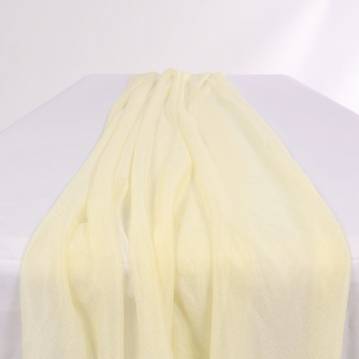 CLEARANCE Sheer Stretch Crepe Chiffon Chair Sashes - Ivory