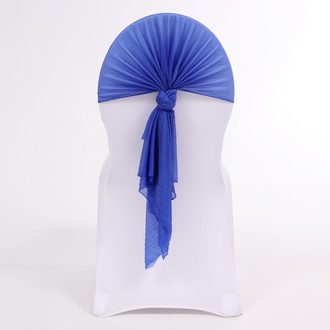 CLEARANCE Sheer Stretch Crepe Chiffon Chair Sashes - Royal Blue