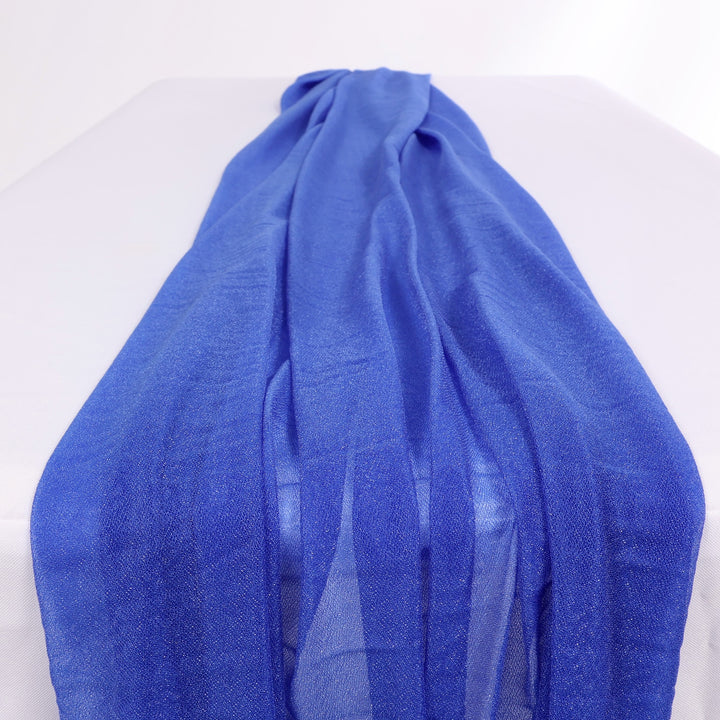 CLEARANCE Sheer Stretch Crepe Chiffon Chair Sashes - Royal Blue