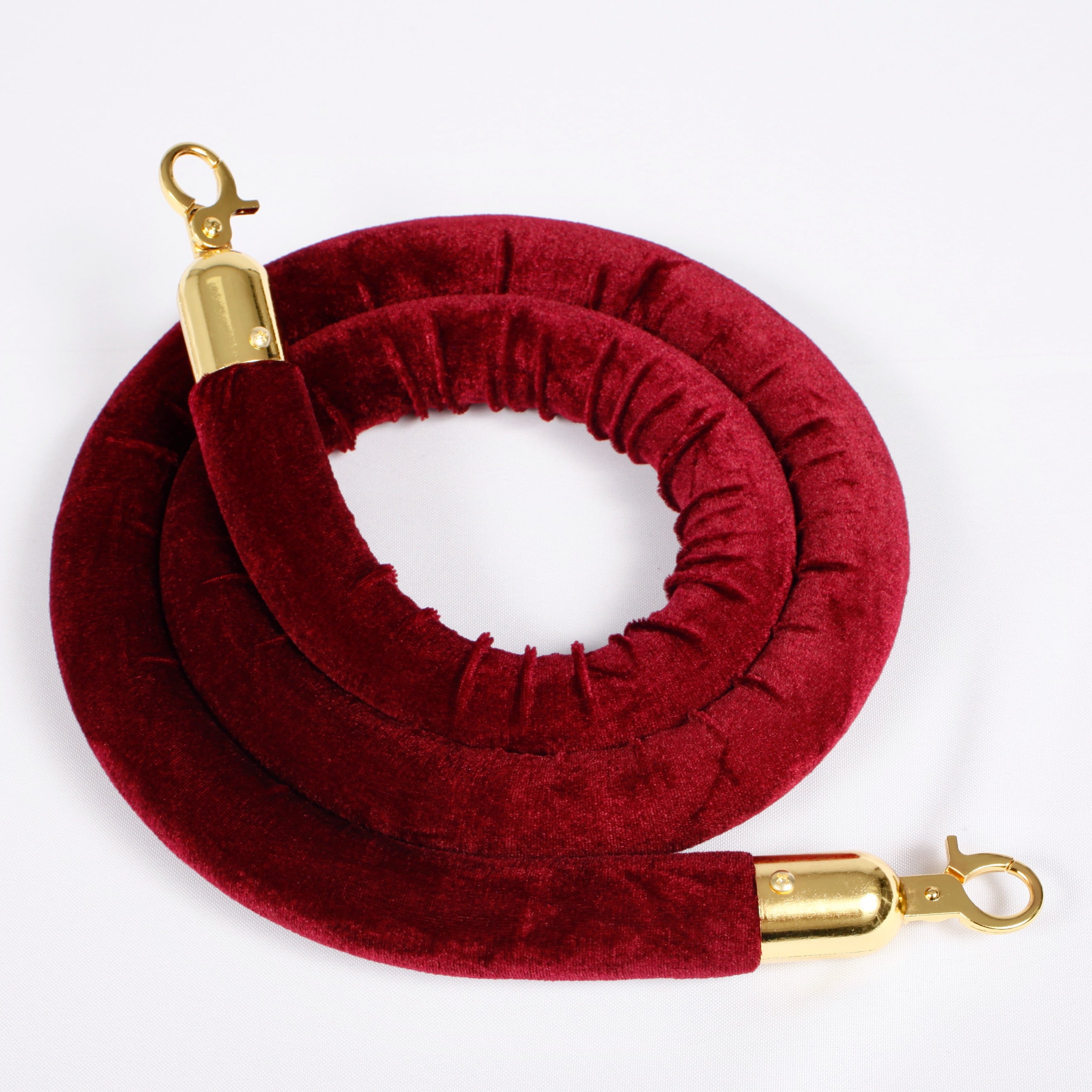 Bollard Velvet Rope - Burgundy (Gold Clips) – Luna Wedding & Event Supplies