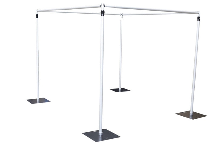 Stand Set for 6mx3m Backdrop Example Cube Shape. Extra Parts Sold Separately