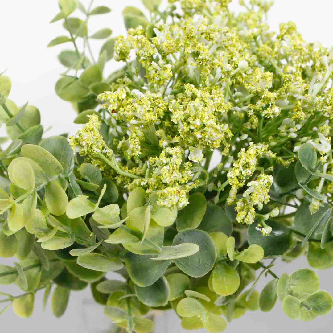 CLEARANCE Artificial Baby's Breath Silver Dollar Small Flower Filler Bouquet  - Yellow - Spray Style
