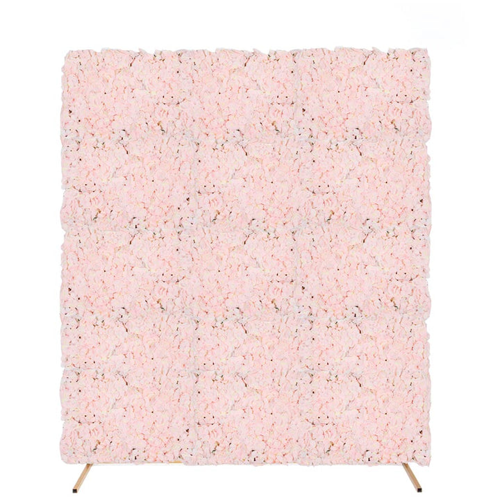 Blush Hydrangea Flower Wall + White Mesh Frame Freestanding COMBO - (2m x 1.8m) *BEST VALUE*