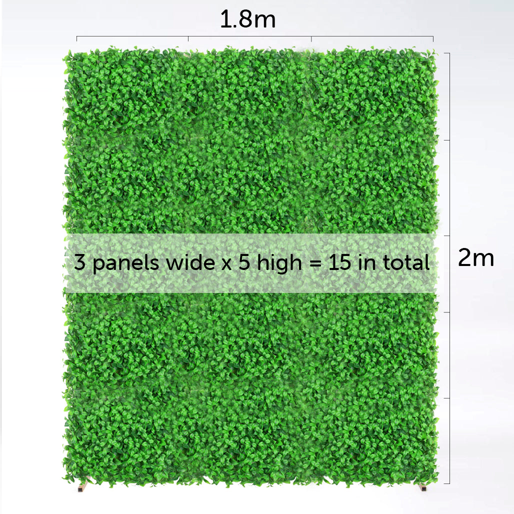 Box Hedge Greenery Wall + Gold Mesh Frame Freestanding COMBO - (2m x 1.8m) *BEST VALUE*