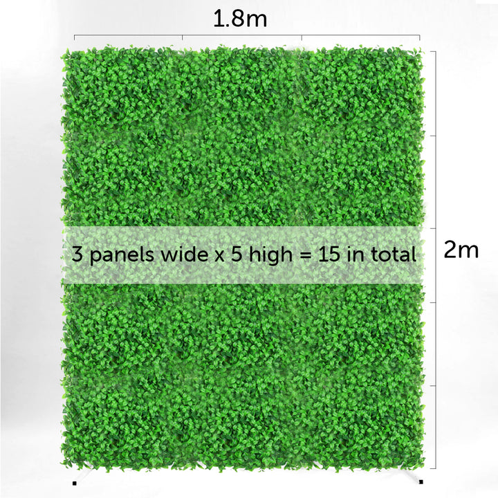 Box Hedge Greenery Wall + White Mesh Frame Freestanding Package (2m x 1.8m)