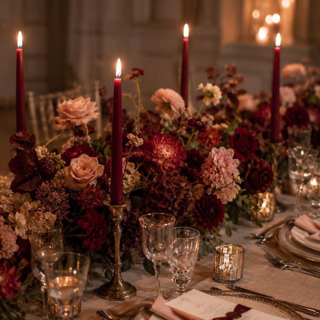Taper Candles - Burgundy