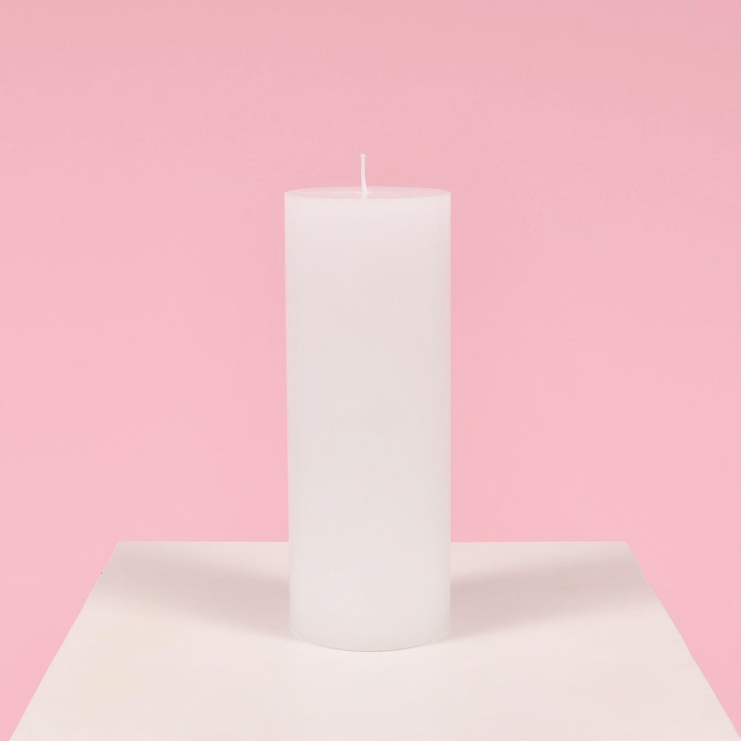 Wax Pillar Candle - White (7.5x20cm)