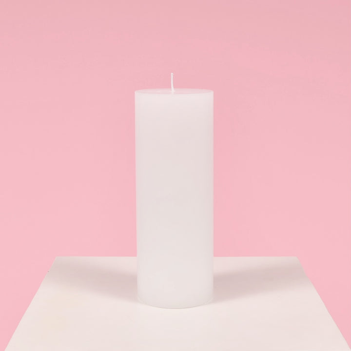 Wax Pillar Candle - White (7.5x20cm)