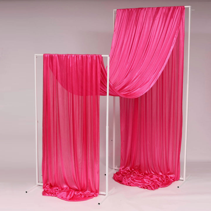 Ceiling Drape Ice Silk Satin - Hot Pink (10m)