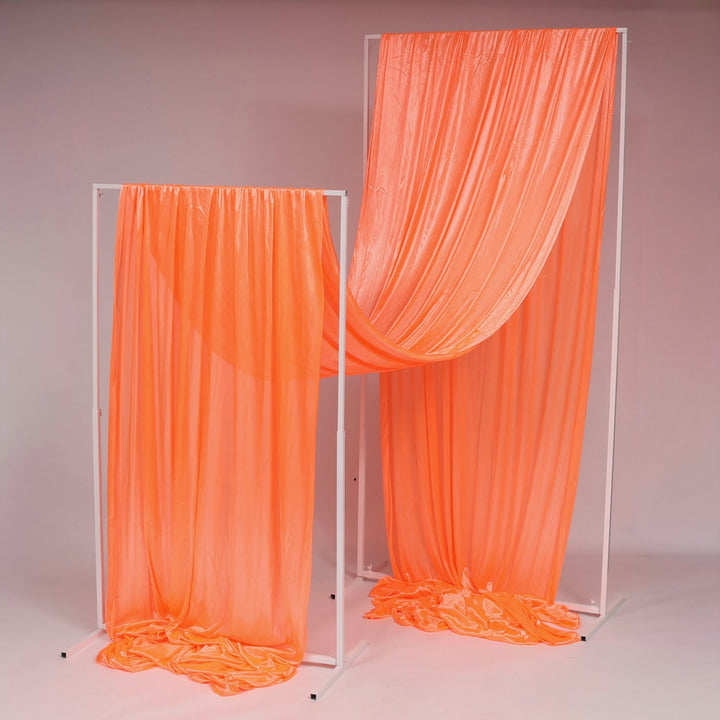 Ceiling Drape Ice Silk Satin - Orange (10m)