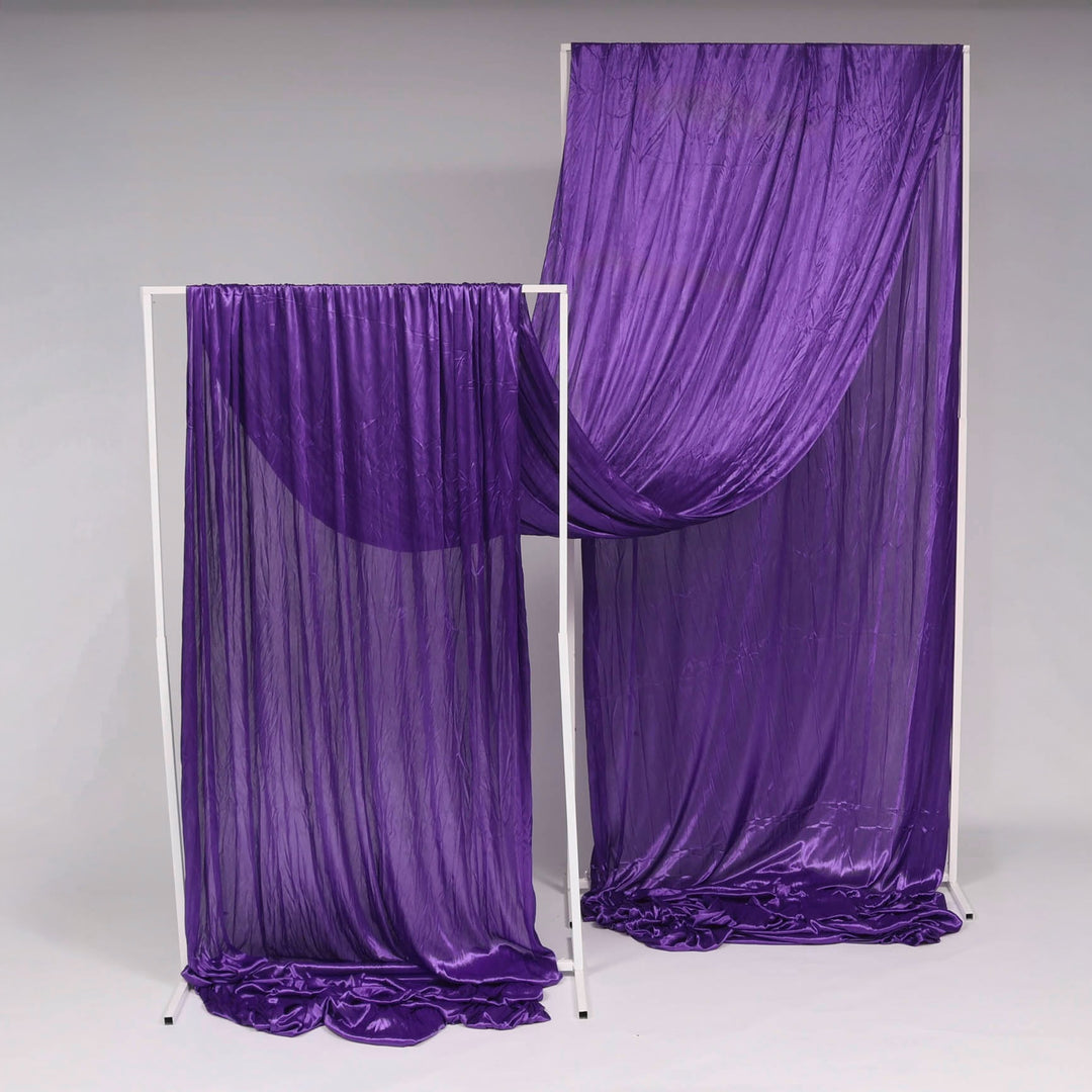 Ceiling Drape Ice Silk Satin - Purple (10m)