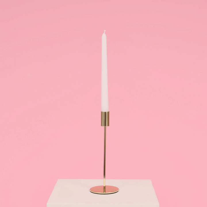Taper Candle Holders Modern Straight Style - Gold (23cm)