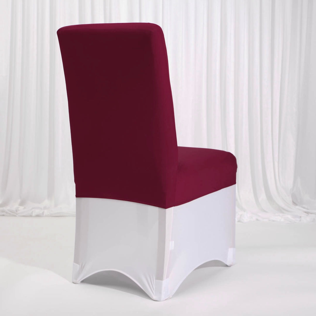 Lycra Dining Chair Covers (Toppers) - Burgundy Wine Red