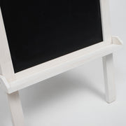 White Wooden Wedding Chalkboard Easel with Vintage Love Heart tray