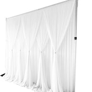 duel layered chiffon backdrop - white chiffon panels side view