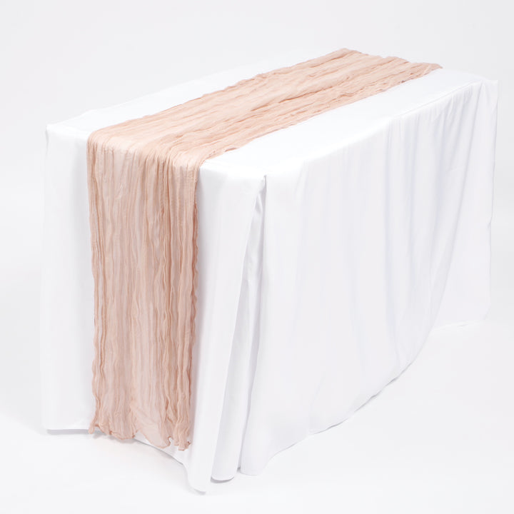 Cheesecloth Table Runner - Blush