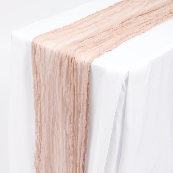 Cheesecloth Table Runner - Blush