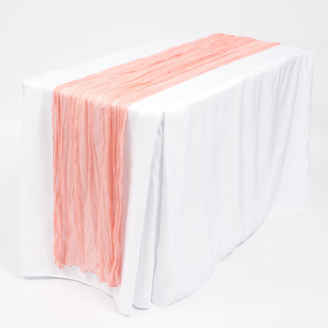 Cheesecloth Table Runner - Coral