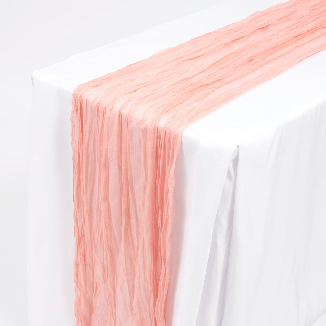 Cheesecloth Table Runner - Coral