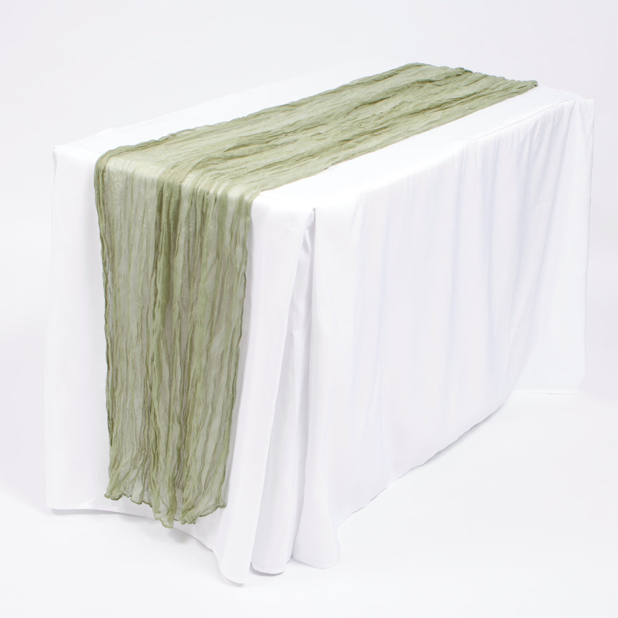 Cheesecloth Table Runner - Sage