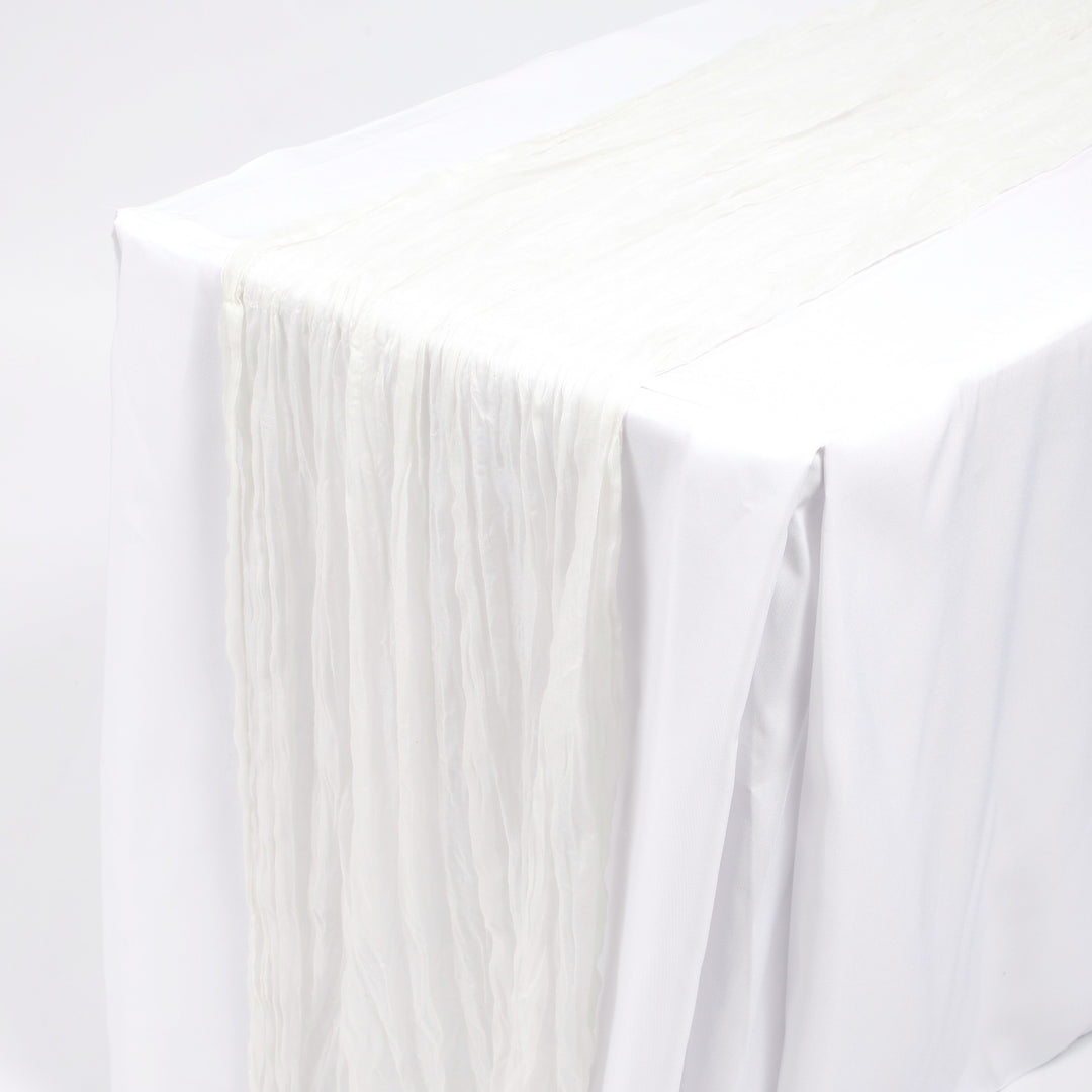 Cheesecloth Table Runner - White