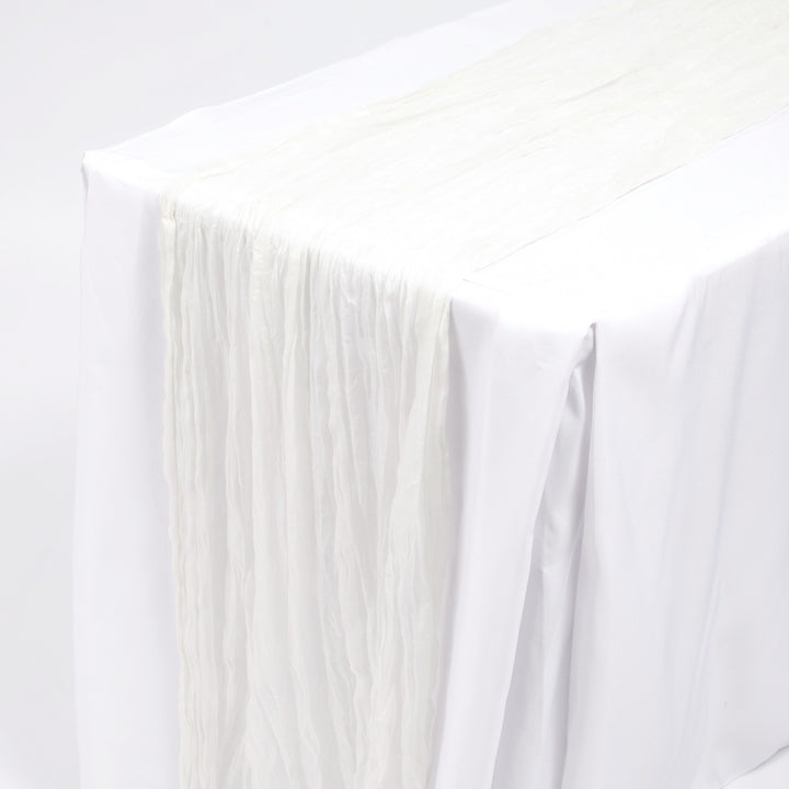 Cheesecloth Table Runner - White