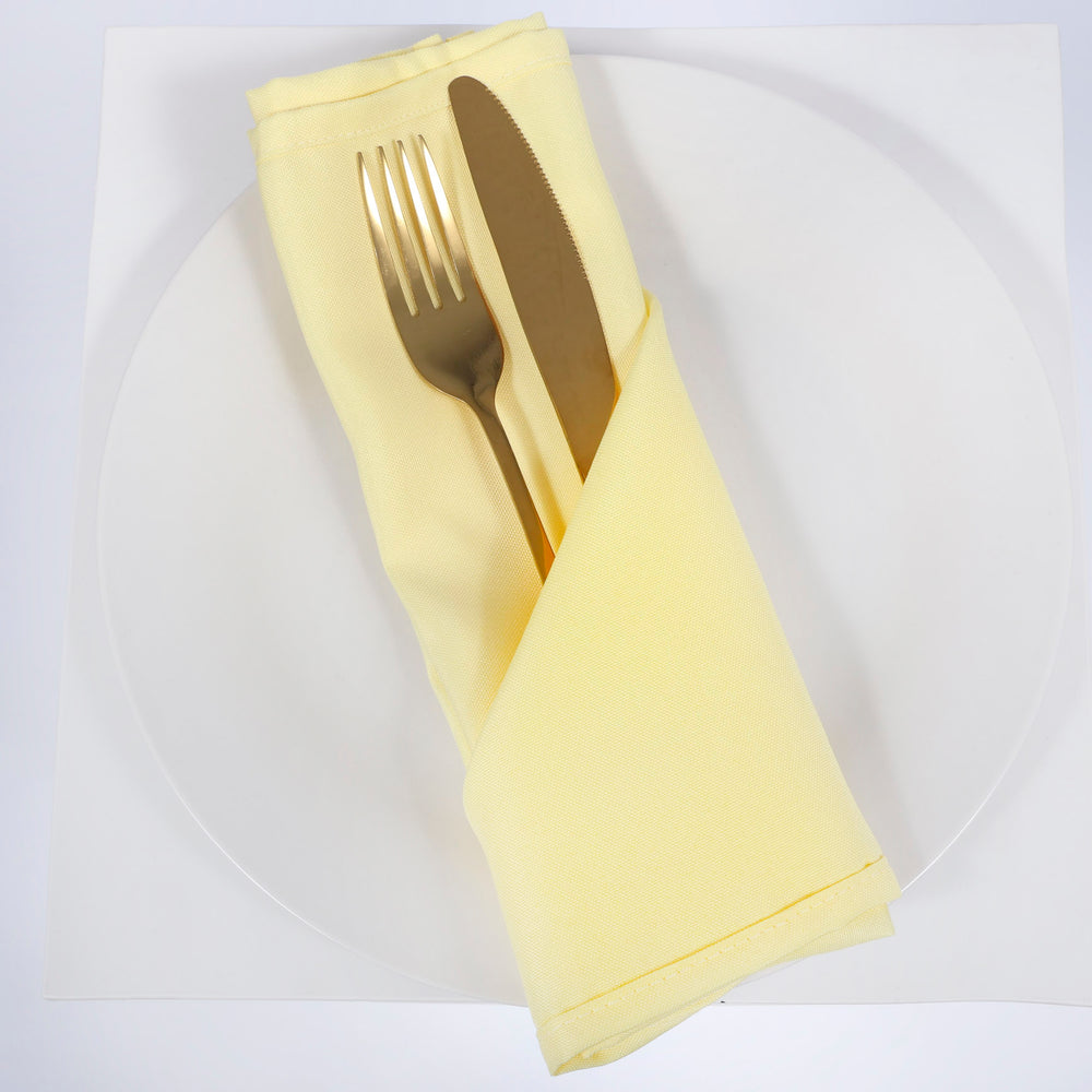 Cloth Napkins - Pale Yellow (50x50cm) ambiance