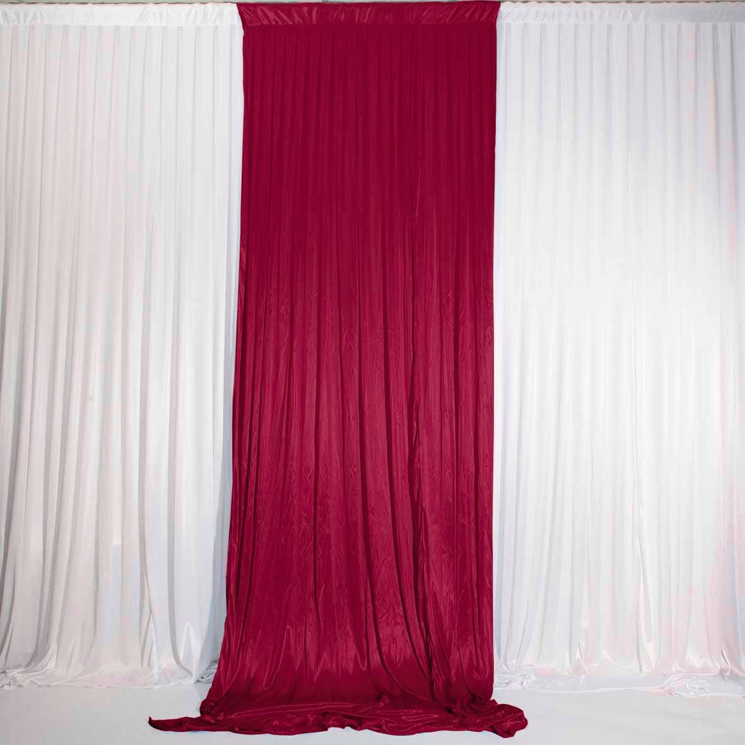 Burgundy Ice Silk Satin Backdrop Convertible Panels 1mx3m