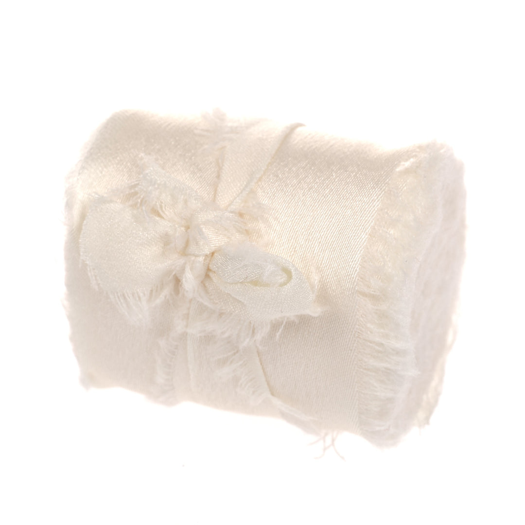 Silk Chiffon Ribbon - Ivory (4cmx4.5m)