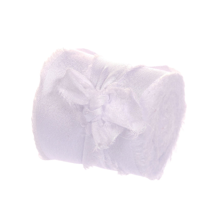 Silk Chiffon Ribbon - White (4cmx4.5m)
