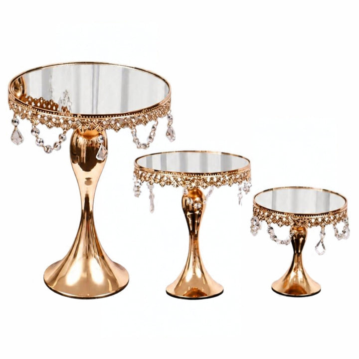 Cake Stand Set - Vintage Bead - Rose Gold (3pc)