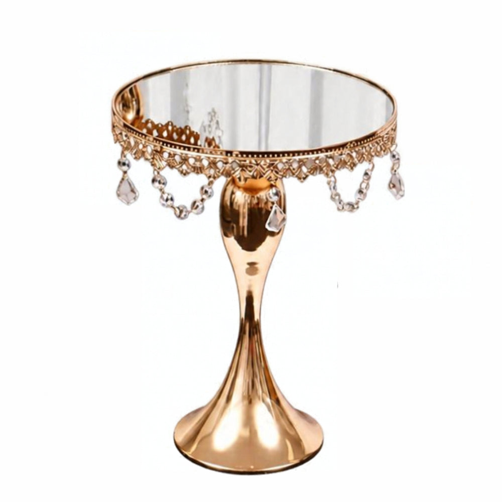 Cake Stand Set - Vintage Bead - Rose Gold (3pc) - large stand