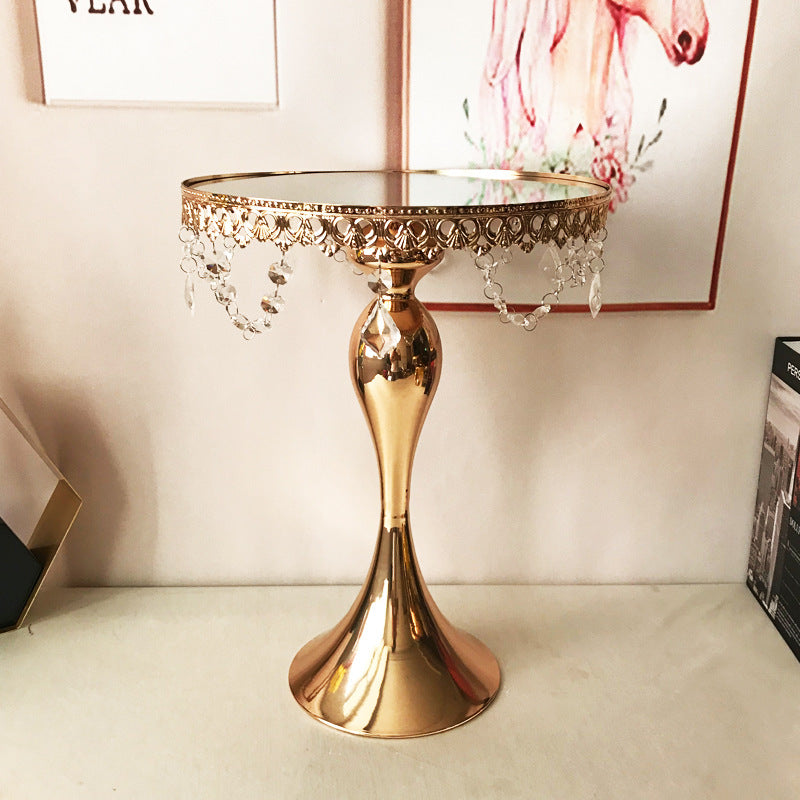 Cake Stand Set - Vintage Bead - Rose Gold (3pc). 30cm wide top x 39cm tall
 large stand