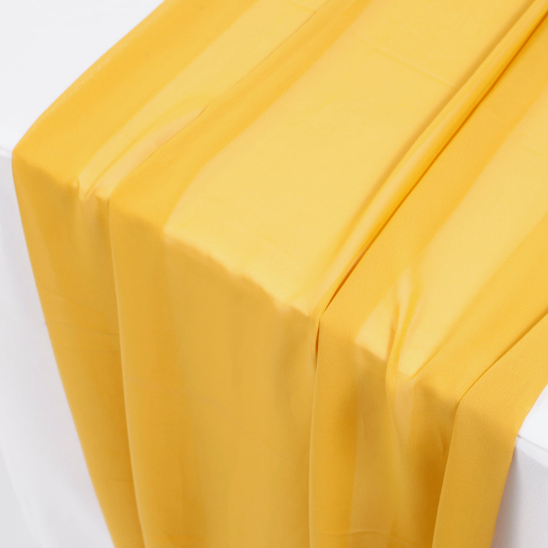 Chiffon Table Runner - Gold - 70x300cm, close up