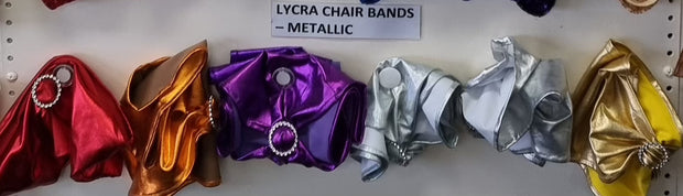 Lycra Chair Bands - Metallic Red