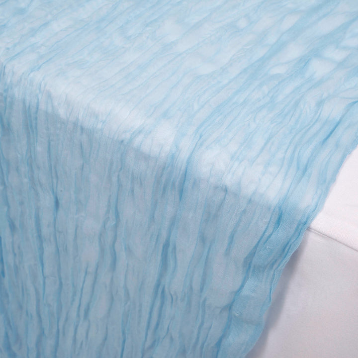 Cheesecloth Table Runner - Light Blue