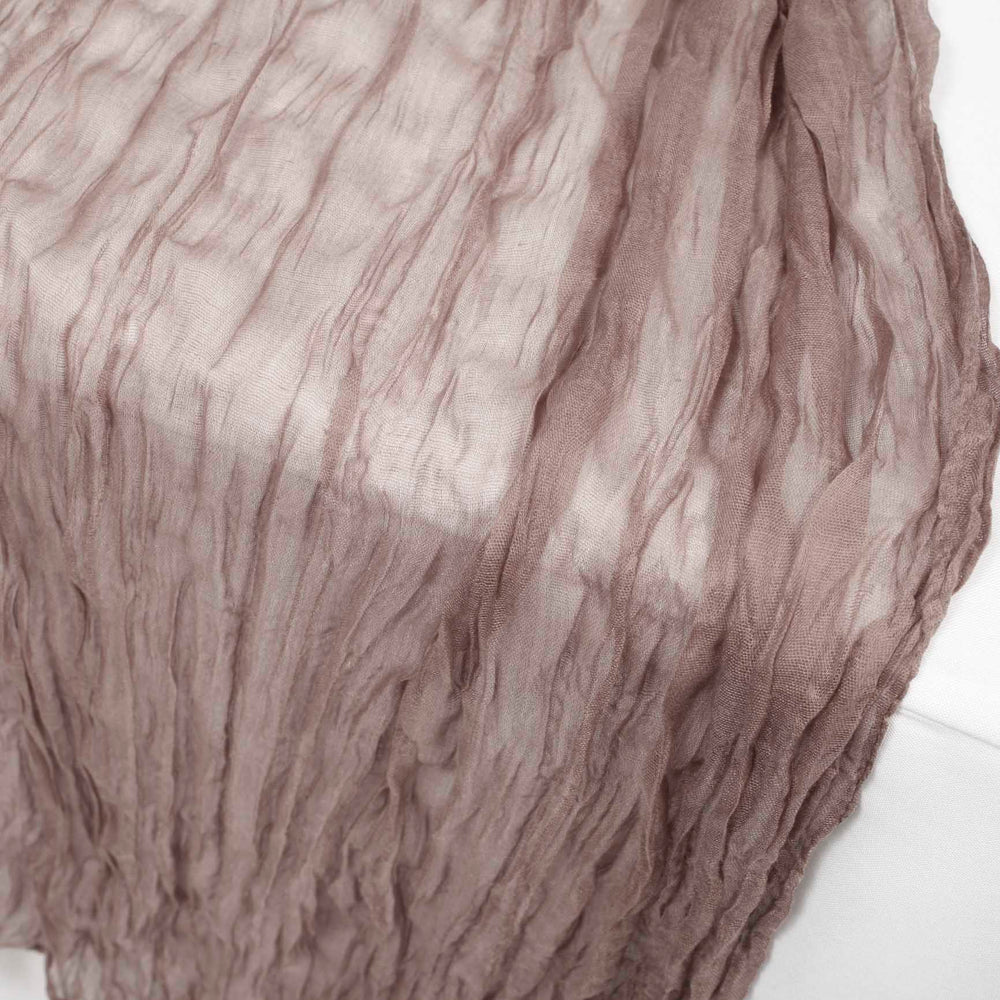 Cheesecloth Table Runner - Mocha close up