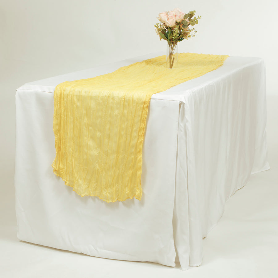 Cheesecloth Table Runner - Yellow