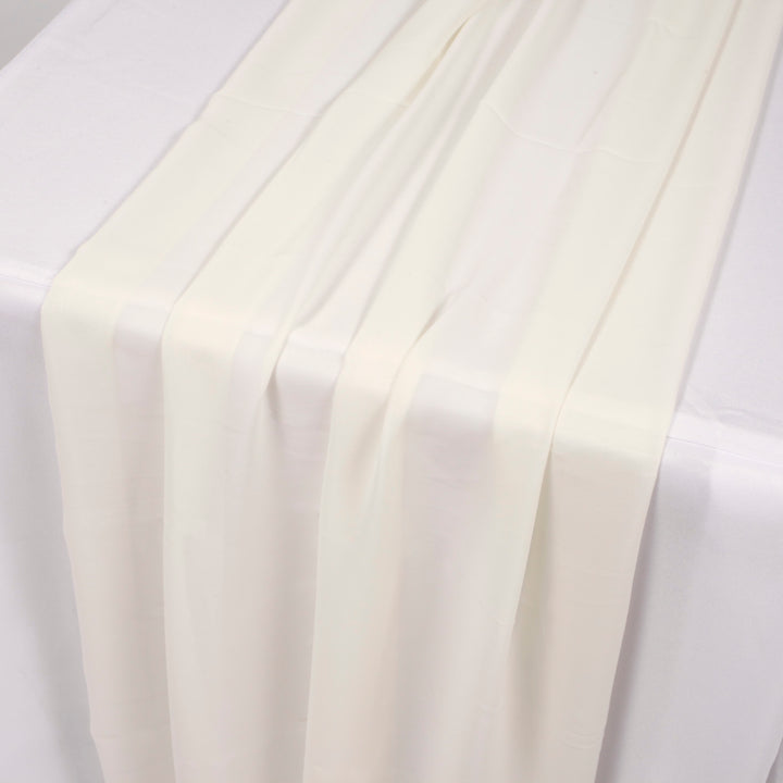 Chiffon Table Runner - Ivory - 70x300cm detail