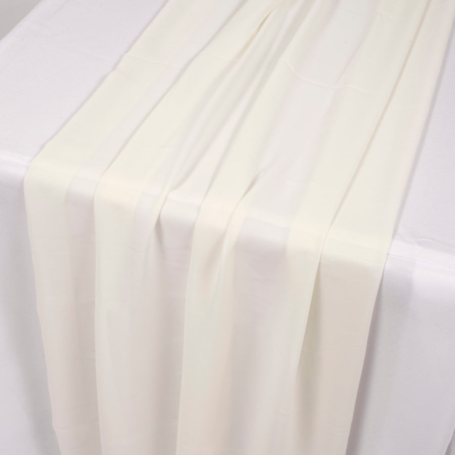 Chiffon Table Runner - Ivory - 70x300cm detail