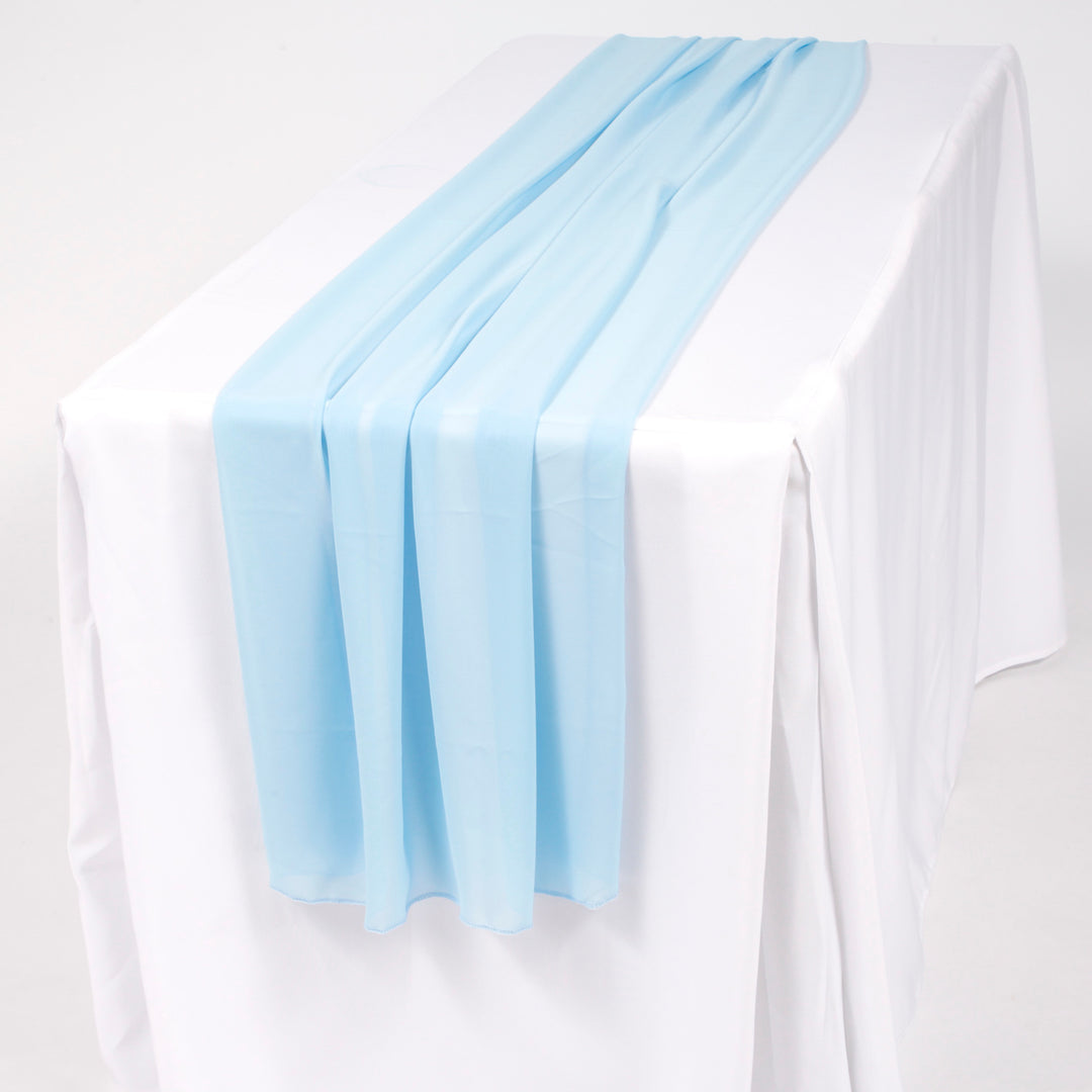 Chiffon Table Runner - Light Blue - 70x300cm