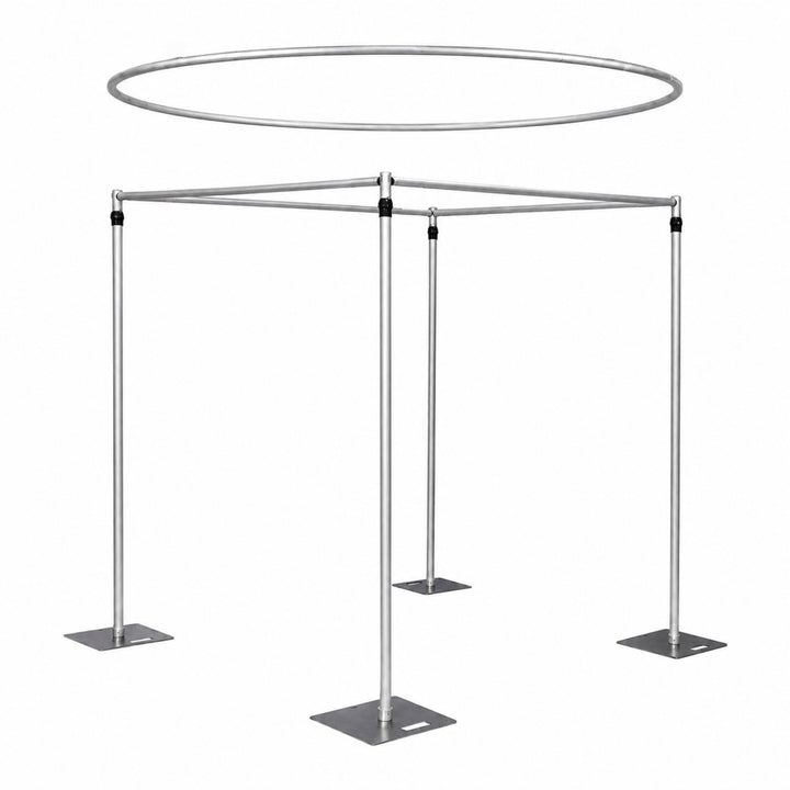 Circle Crossbar & Cube Backdrop Stand Package - Pipe and Drape (3x3x3m)