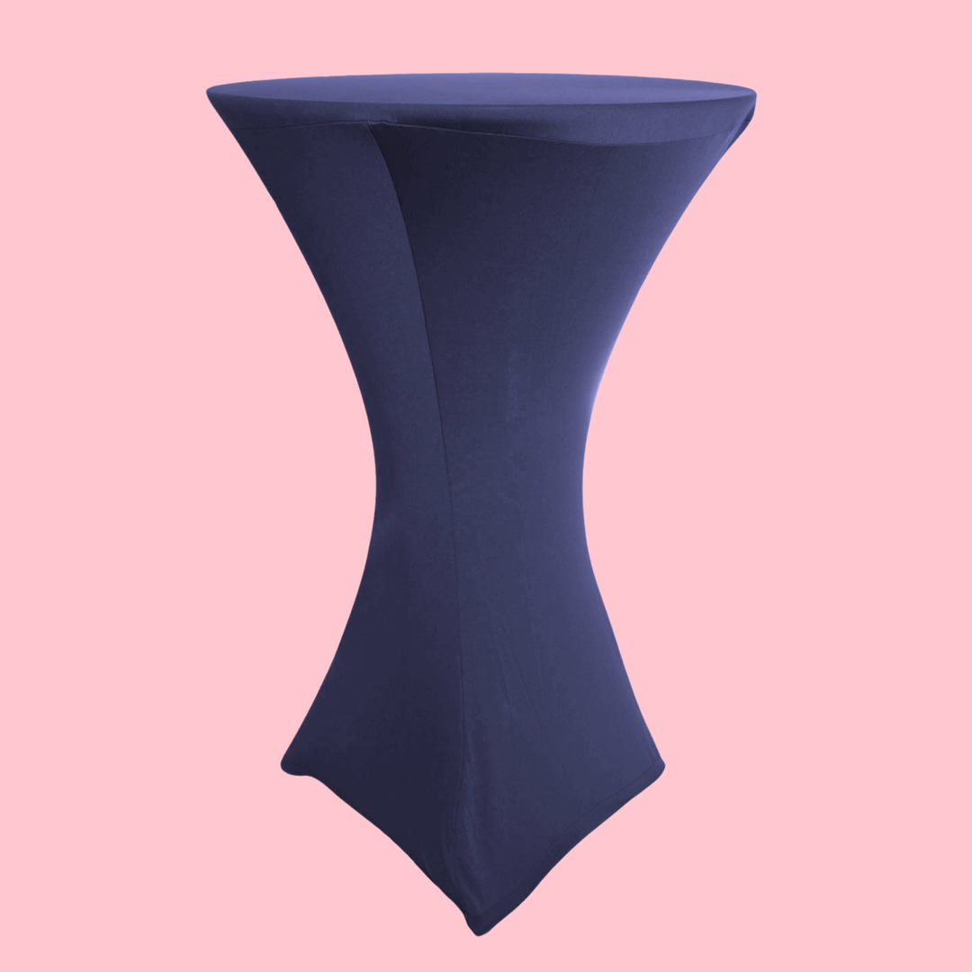 Cocktail Dry Bar Table Cover - Square Base - Navy Blue (70cm)