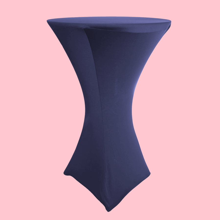 Cocktail Dry Bar Table Cover - Square Base - Navy Blue (70cm)