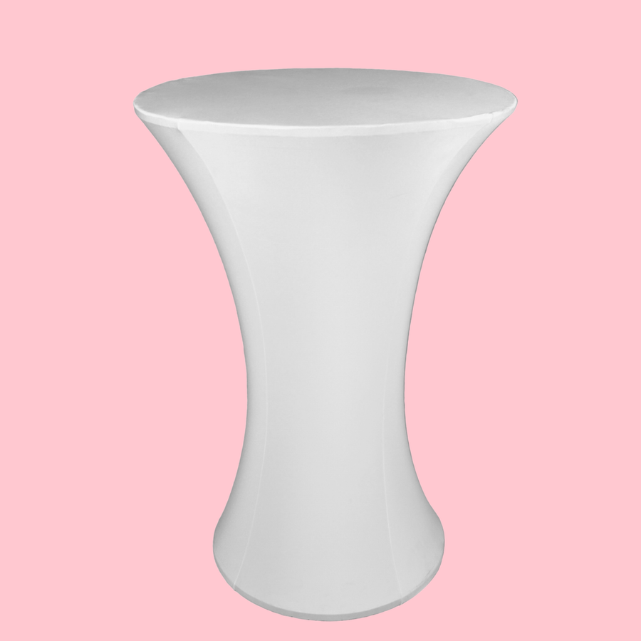 Cocktail Dry Bar Table Cover - Round Base - White (70cm)