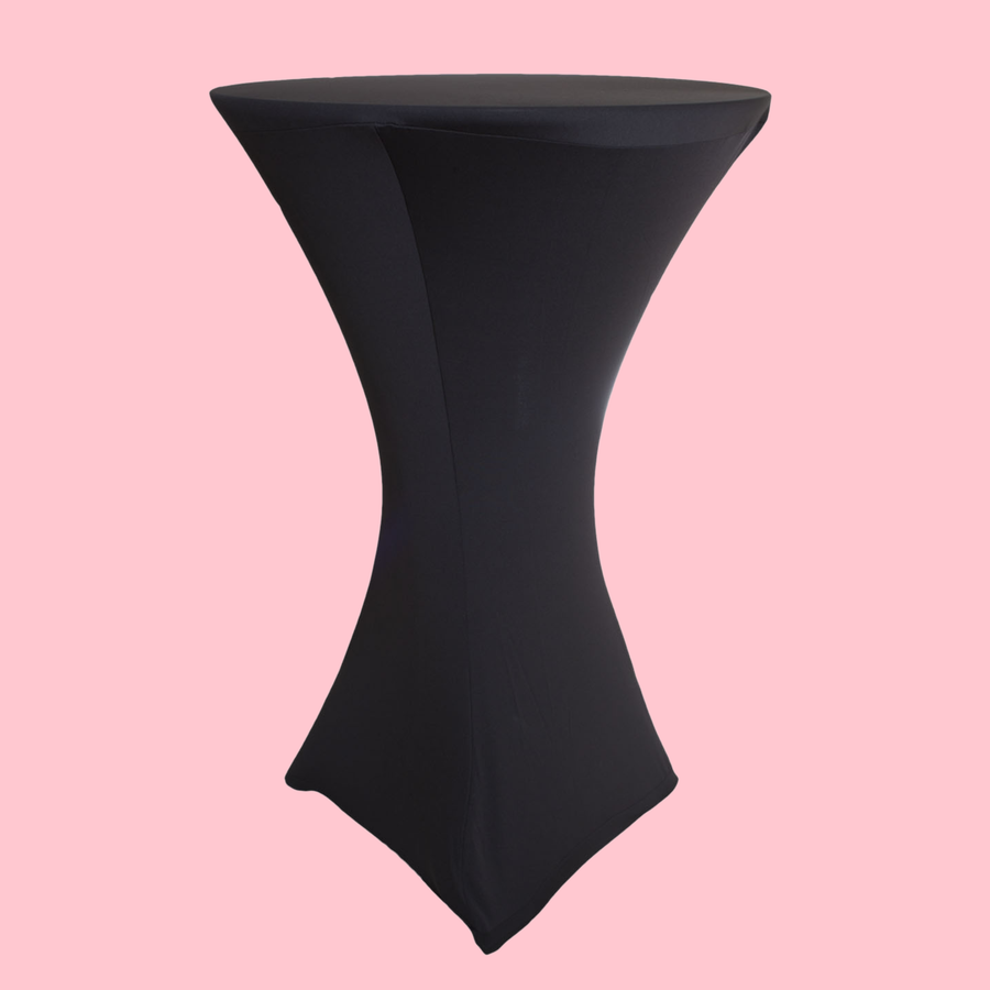Cocktail Dry Bar Table Cover - Square Base - Black (70cm)
