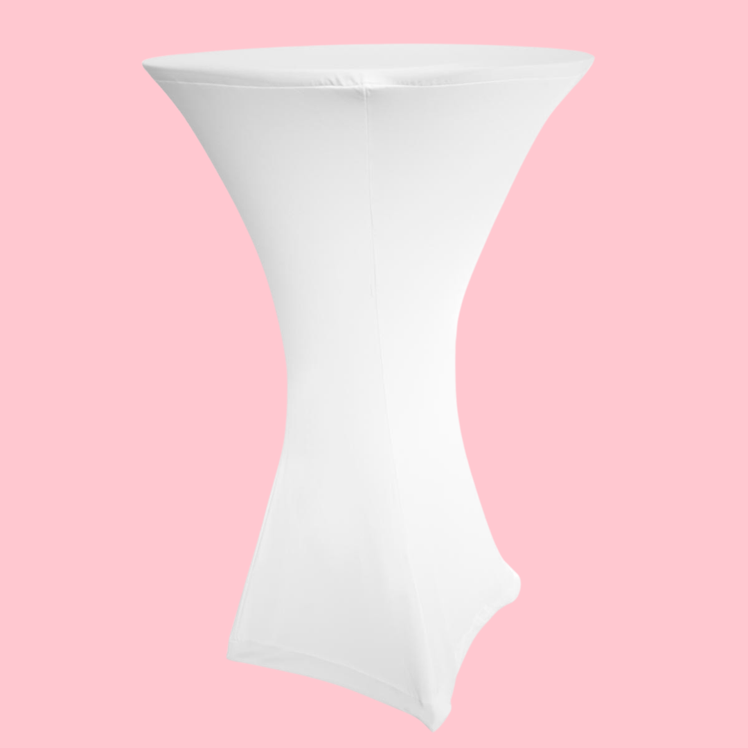 Cocktail Dry Bar Table Cover - Square Base - White (70cm)
