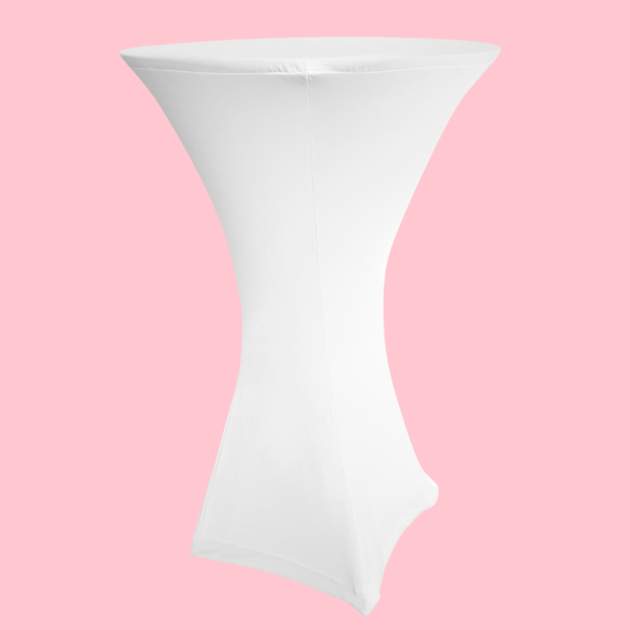 Cocktail Dry Bar Table Cover - Square Base - White (70cm)