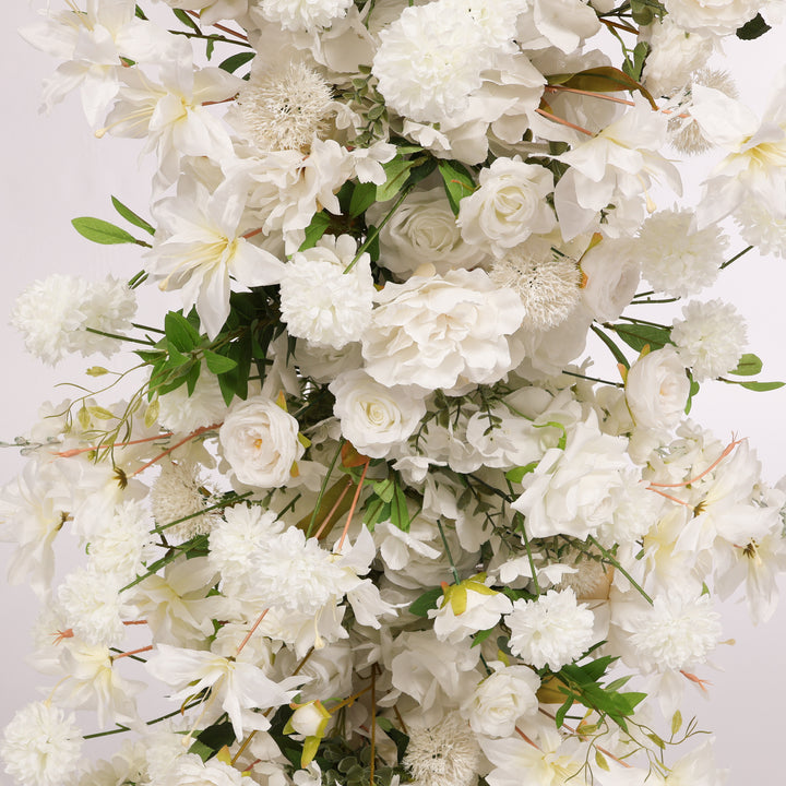 Crescent Arch Flower Panel - White (1.9m) close up detail 3