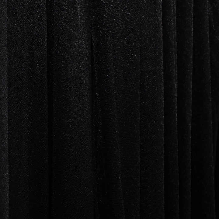 Black Chiffon Fabric 1.5mx25m - (Sheer Stretch Crepe Chiffon), close up of material